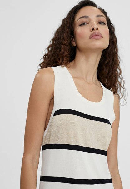 LS2416005-Black-Ecru-Long knit dress