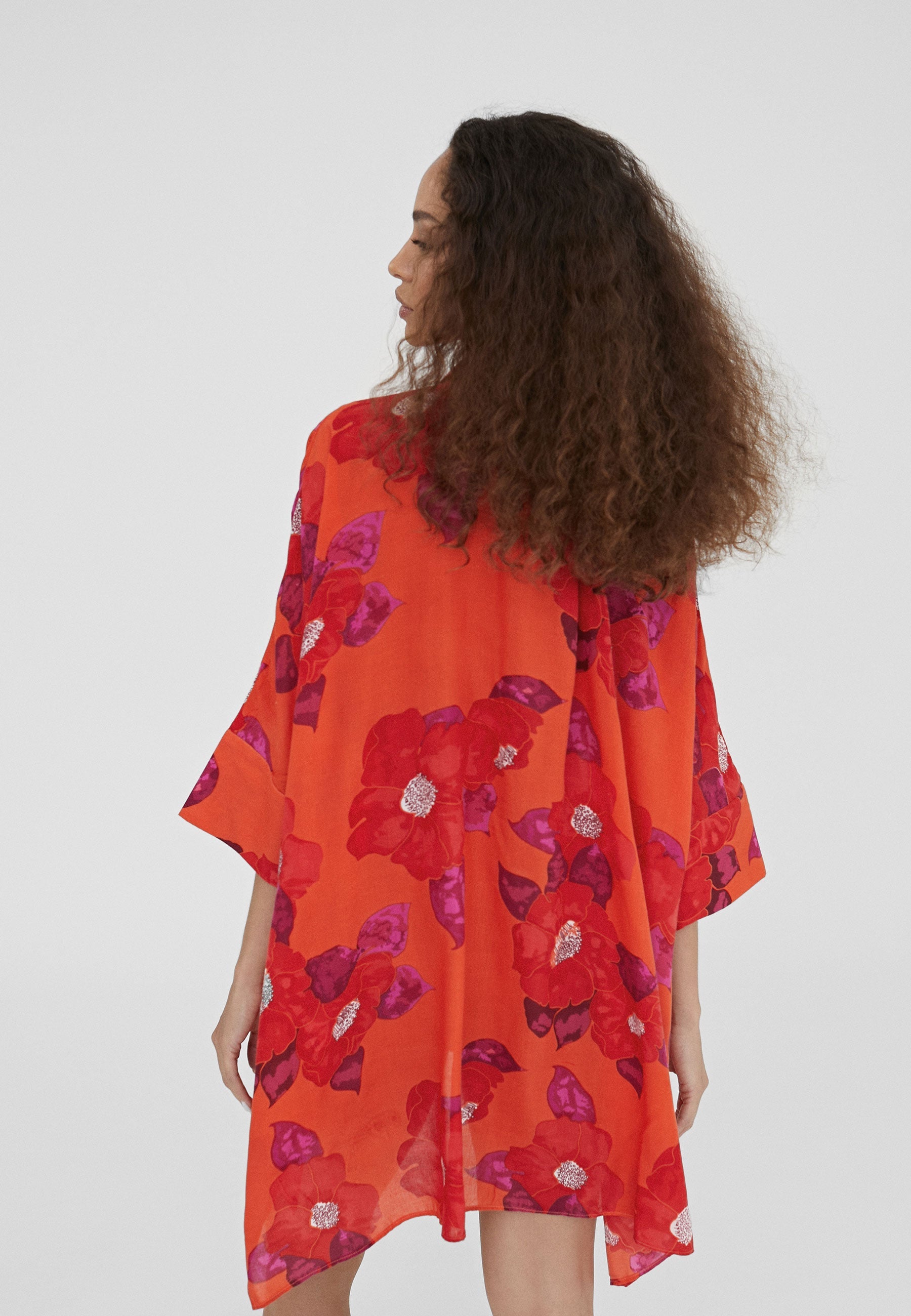 LS2416045-Orange-Pink-Floral print camisole