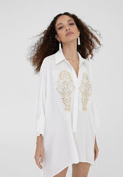 LS2416054-Ecru-Camisole with embroidered chest