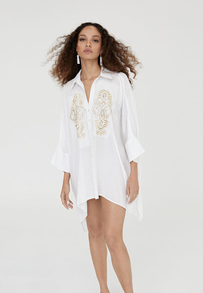 LS2416054-Ecru-Camisole with embroidered chest