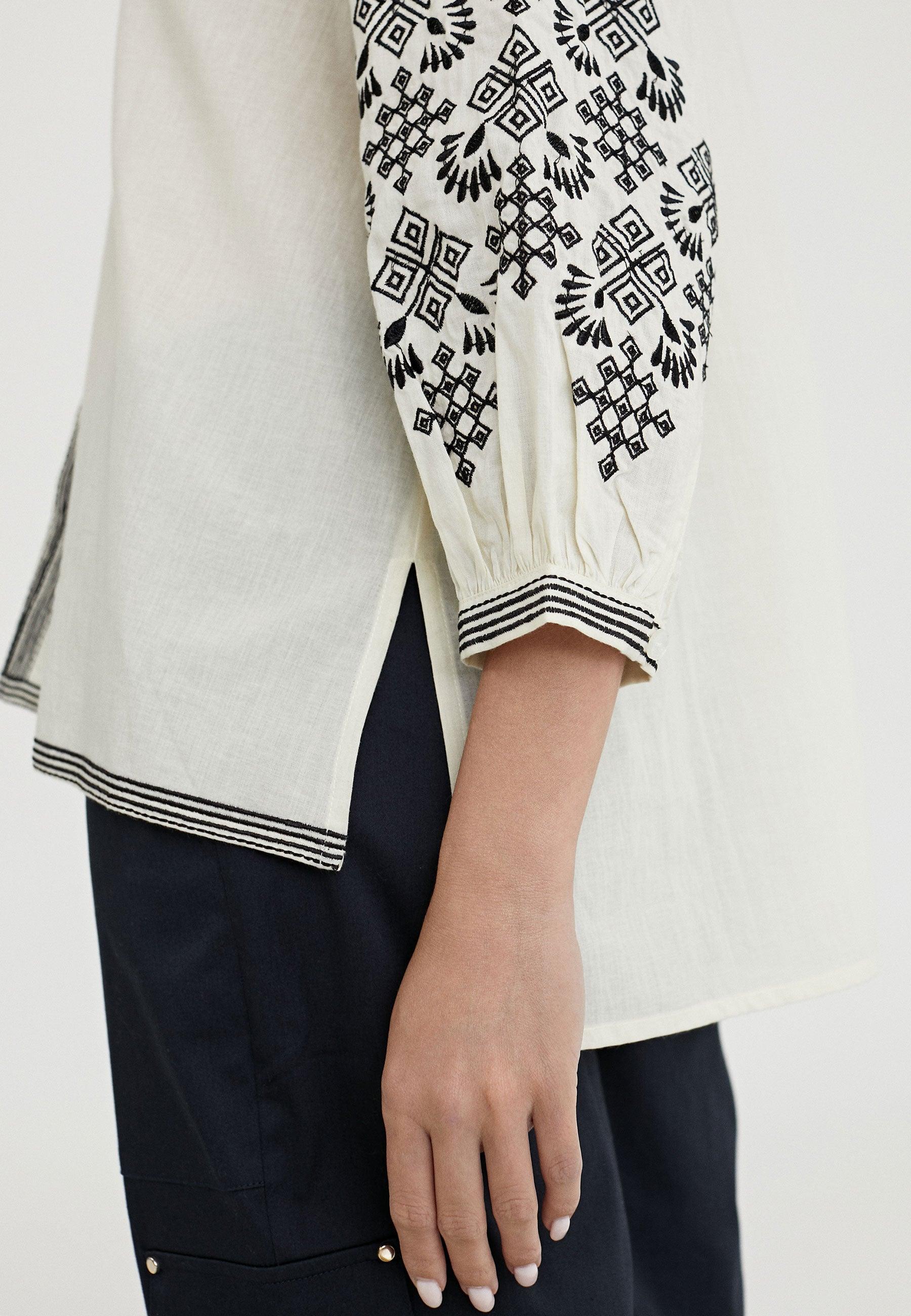 LS2416058-Ecru-Blouse with embroidery