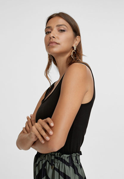 LS2416090-Black-Green-Zebra combined dress