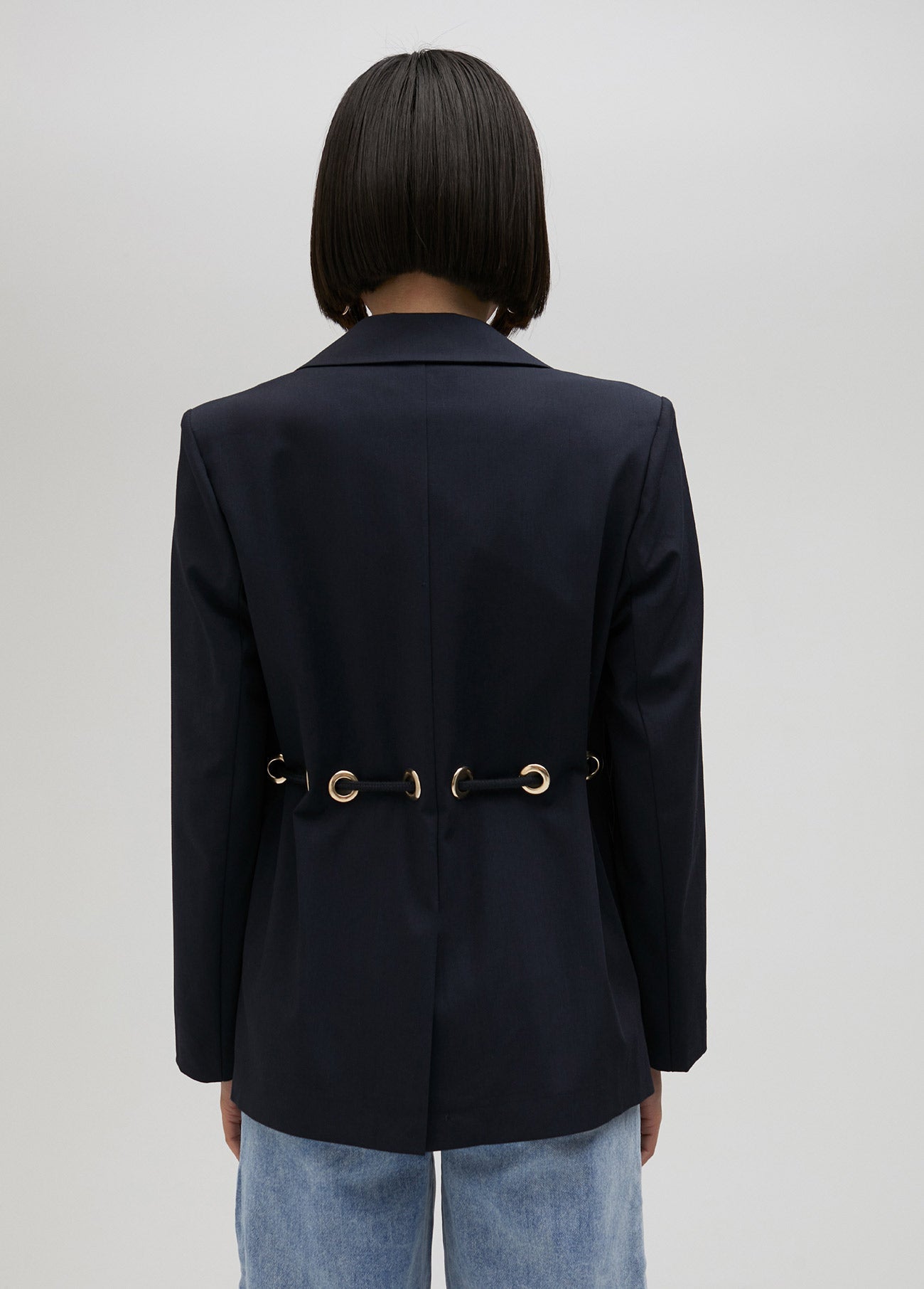 Blazer with eyelets