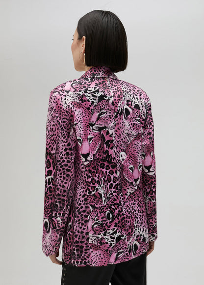 Animal print blazer