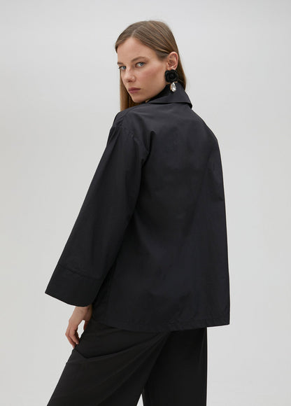 Technical blazer with kimono sleeves