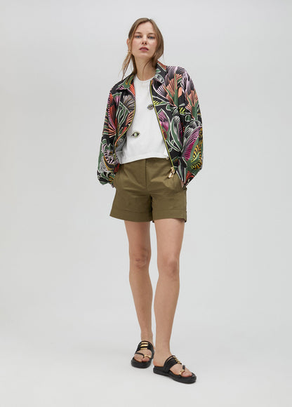 Printed bomber jacket