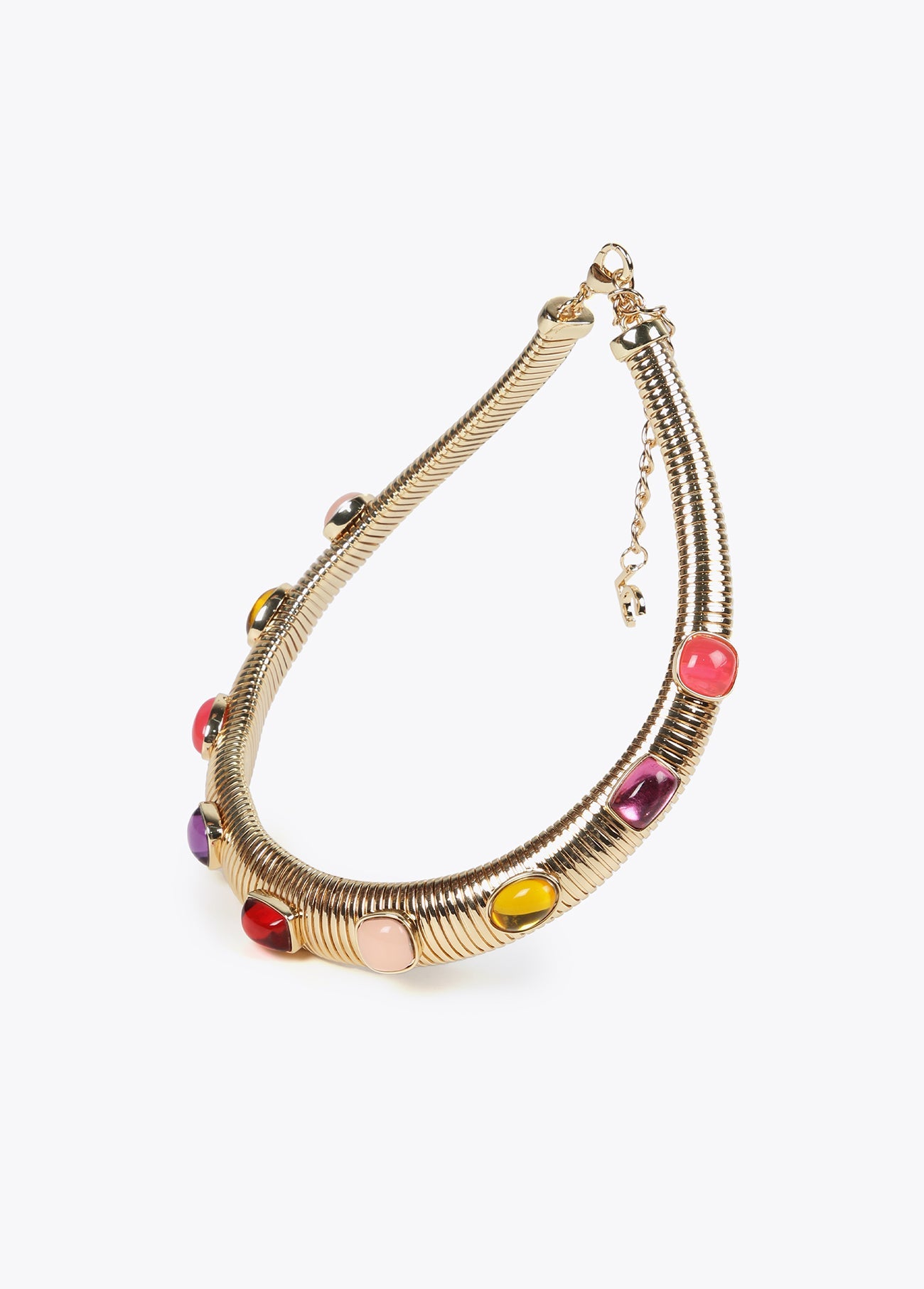 Elastic necklace with rhinestones