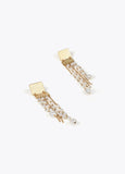 Faux pearl cascading earrings