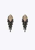 Gold-toned cascading effect earrings