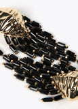 Gold-toned cascading effect earrings