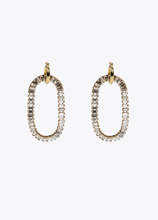 Shiny multi-rhinestone earrings