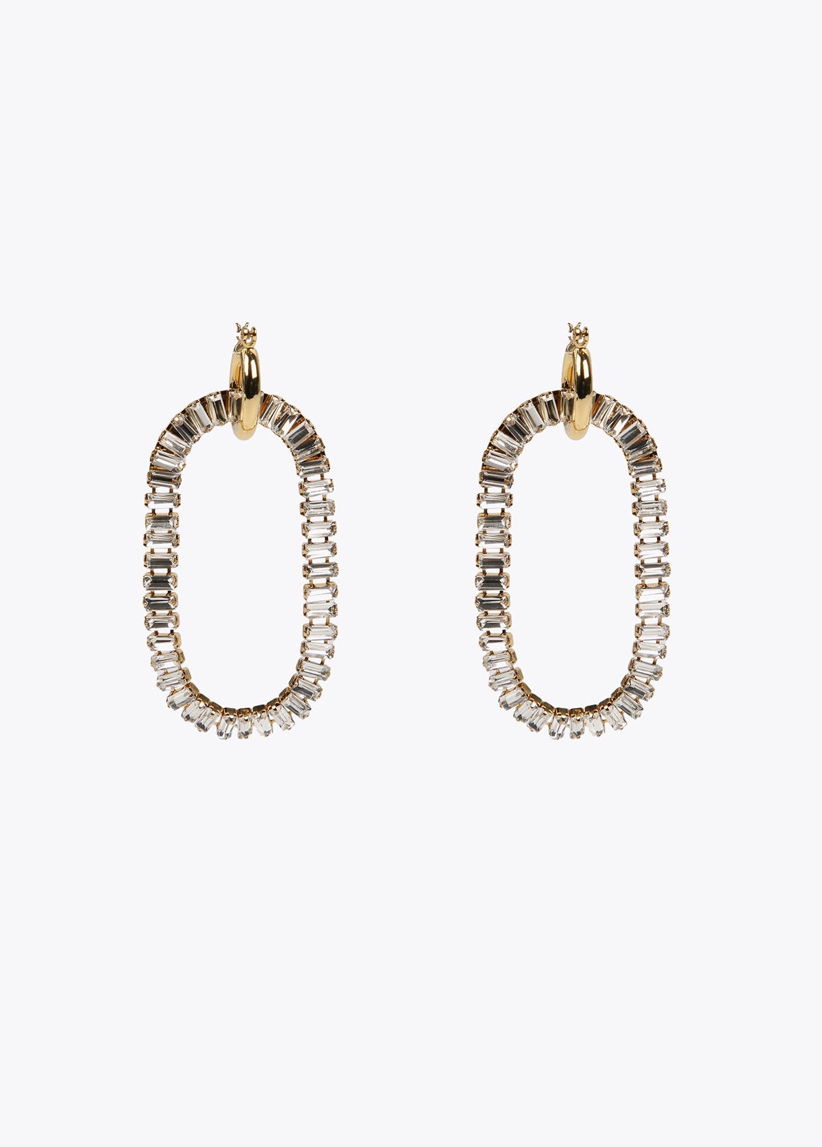 Shiny multi-rhinestone earrings
