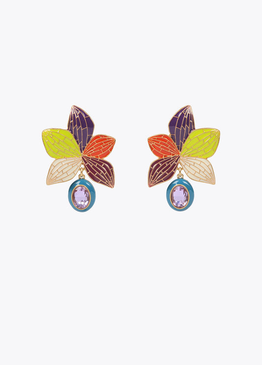 Orchid earrings