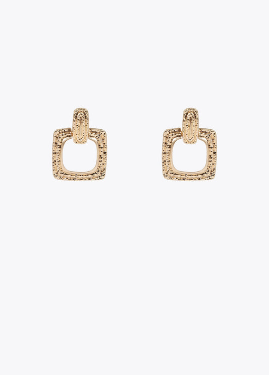 Gold-toned two-piece earrings
