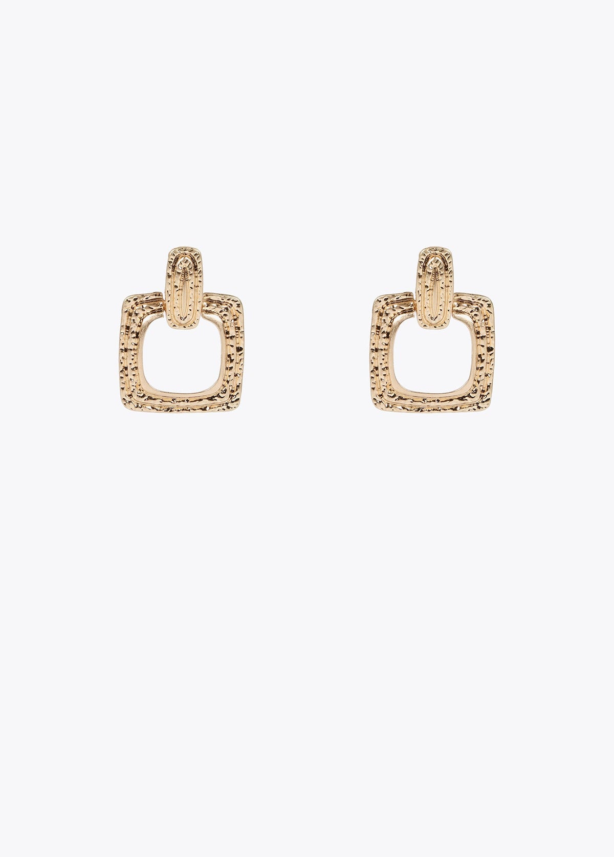 Gold-toned two-piece earrings