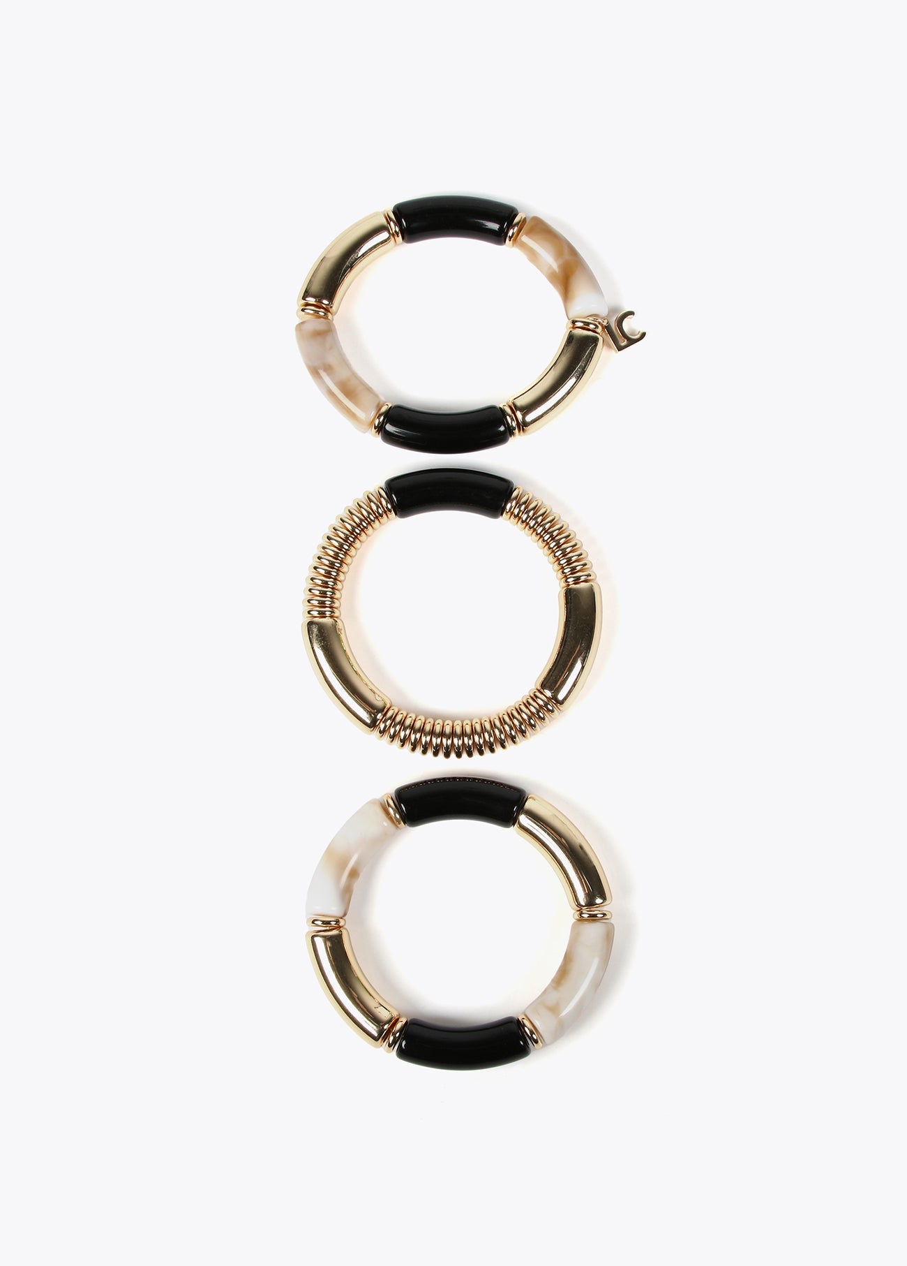 Pack of bracelets with acrylic pieces