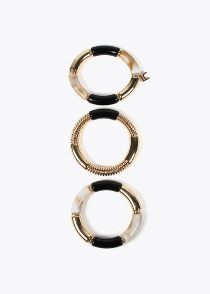 Pack of bracelets with acrylic pieces