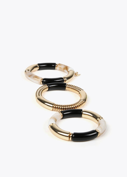 Pack of bracelets with acrylic pieces