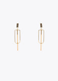 Two-piece gold-toned earrings