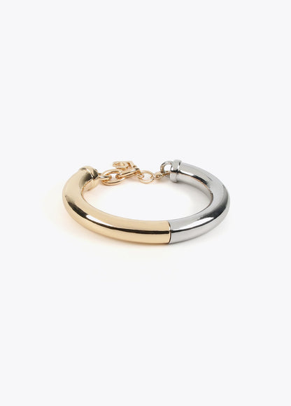Two-tone metal bracelet
