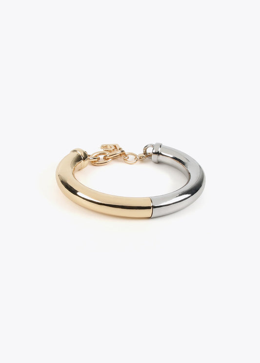 Two-tone metal bracelet
