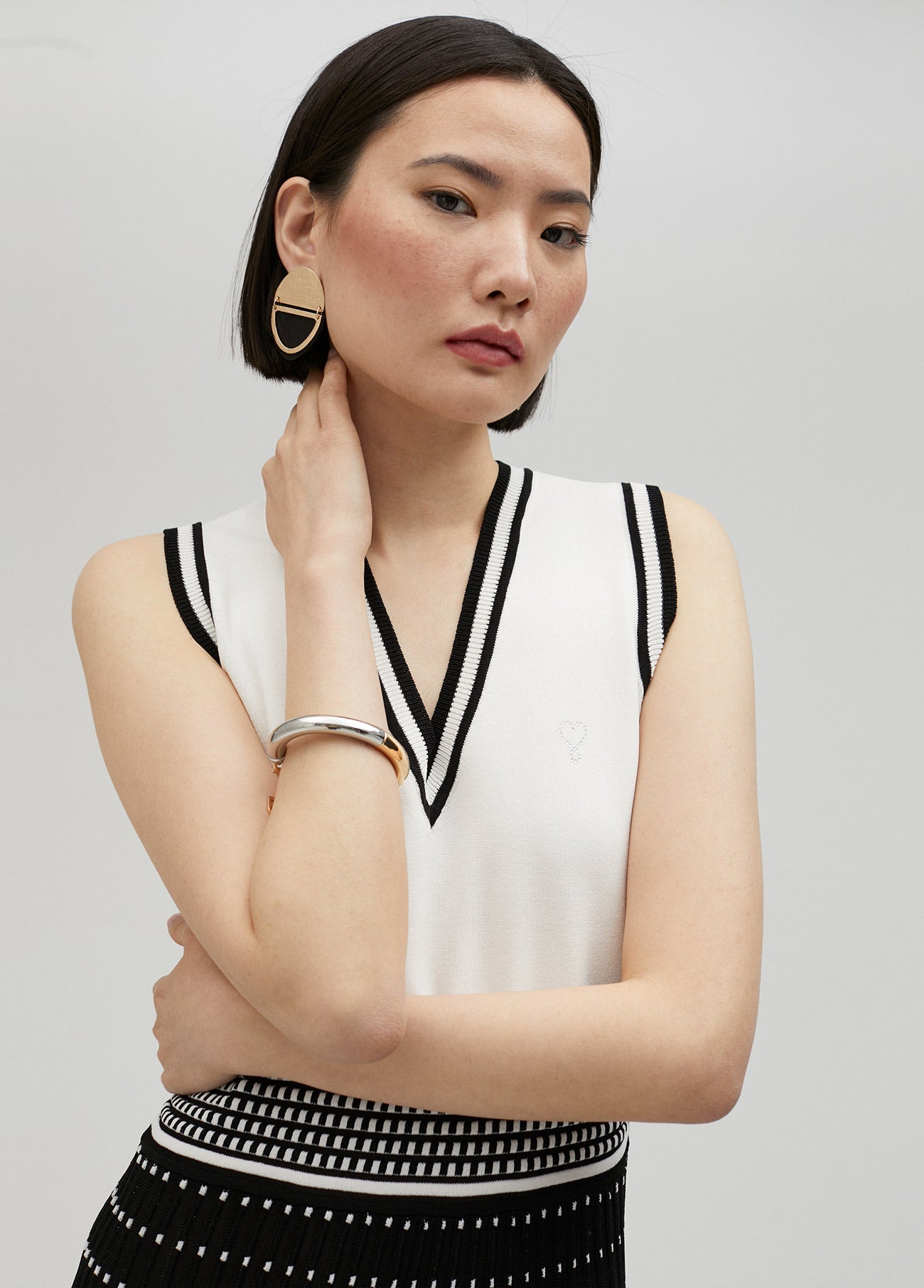 Two-tone metal bracelet