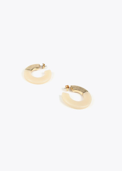 Two-tone hoop earrings