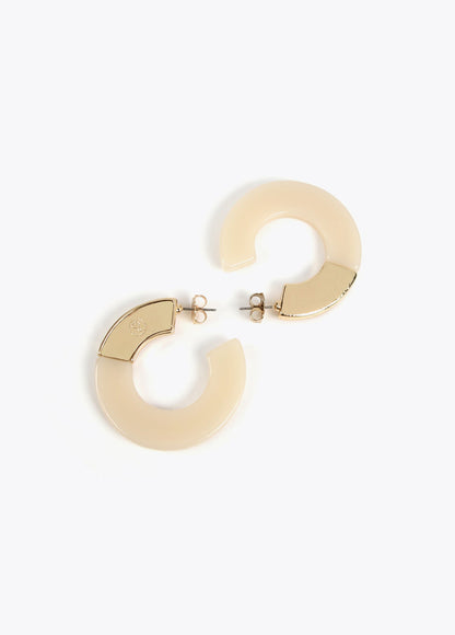 Two-tone hoop earrings