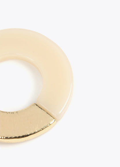Two-tone hoop earrings