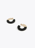 Two-tone hoop earrings