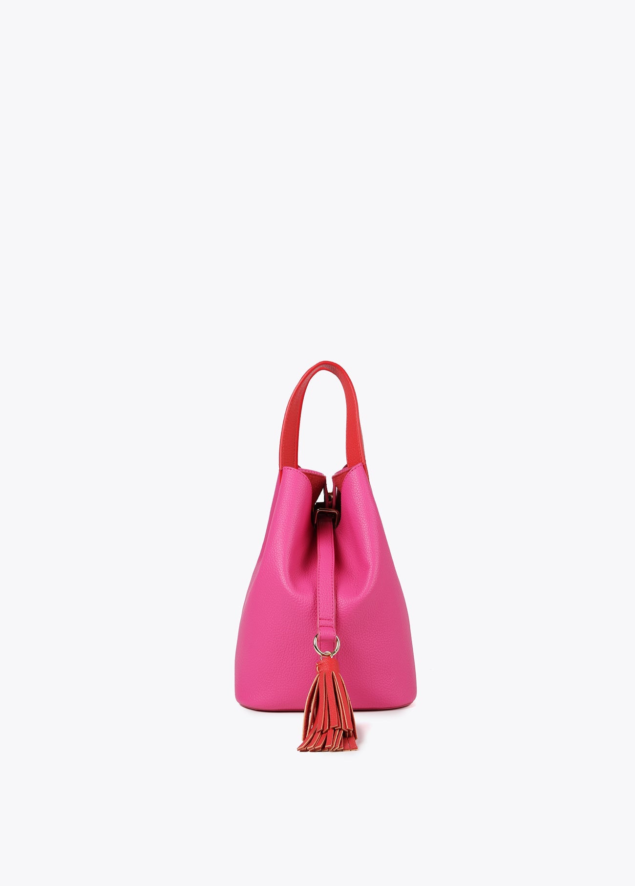 Two-tone bag with tassel