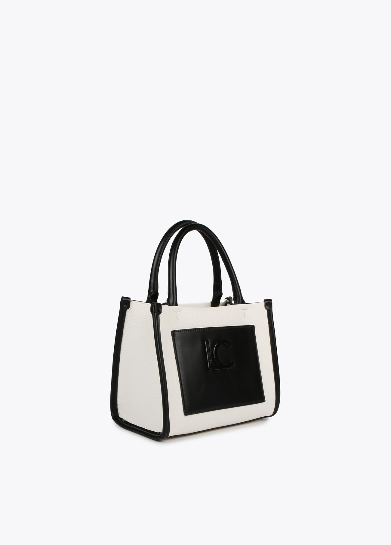 Two-tone faux leather bag