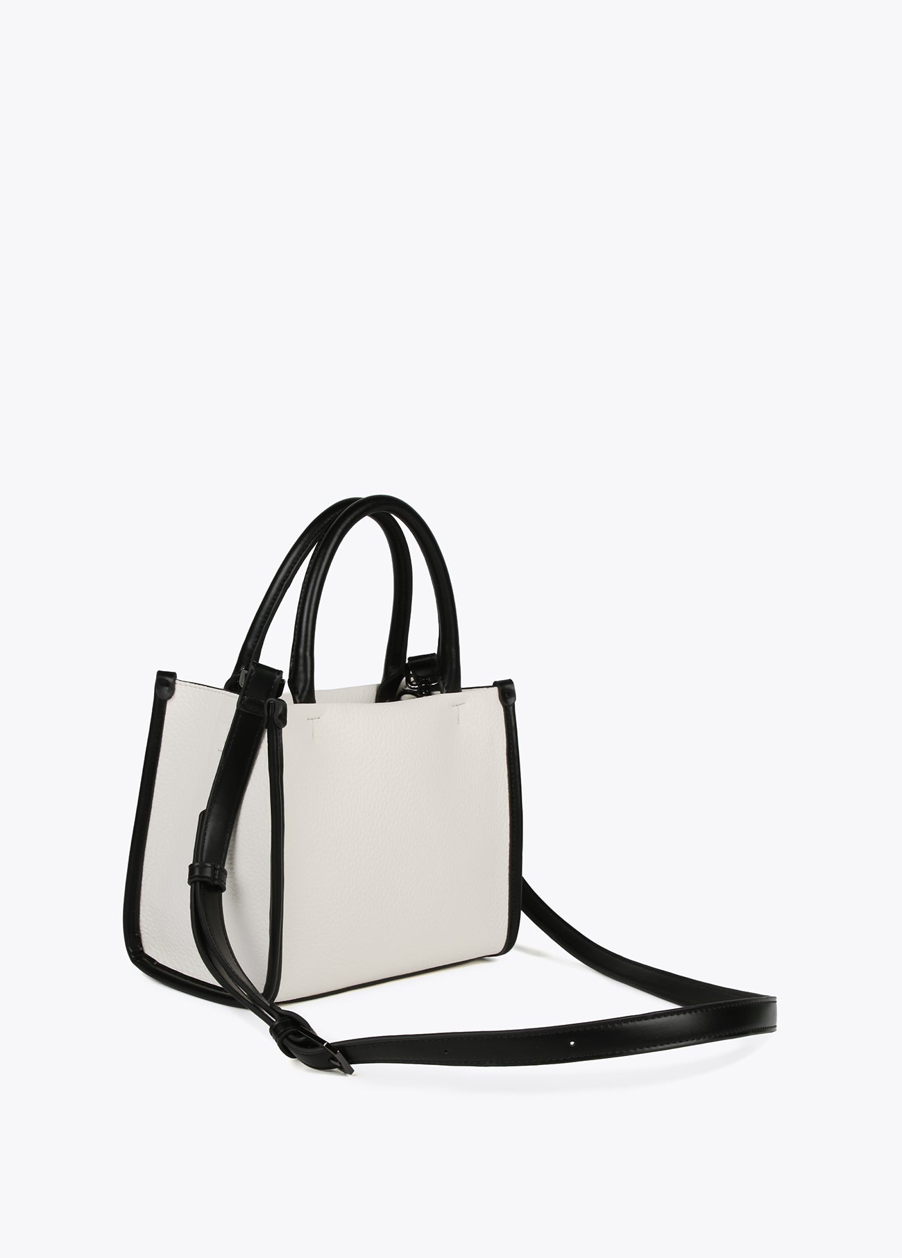 Two-tone faux leather bag
