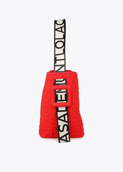 Monogrammed fabric tote bag