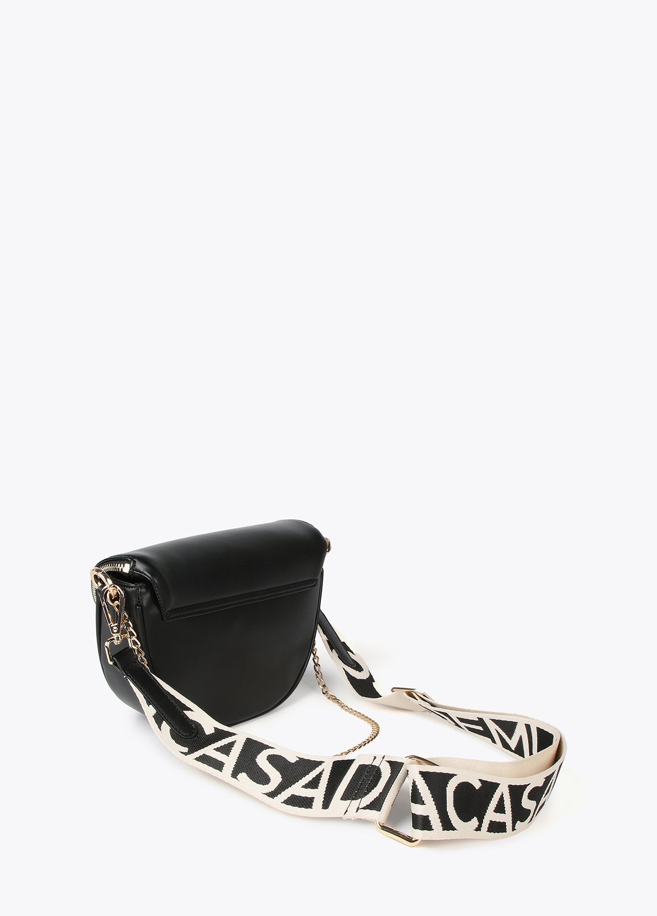 Faux leather belt bag/crossbody bag with square metal eyelets