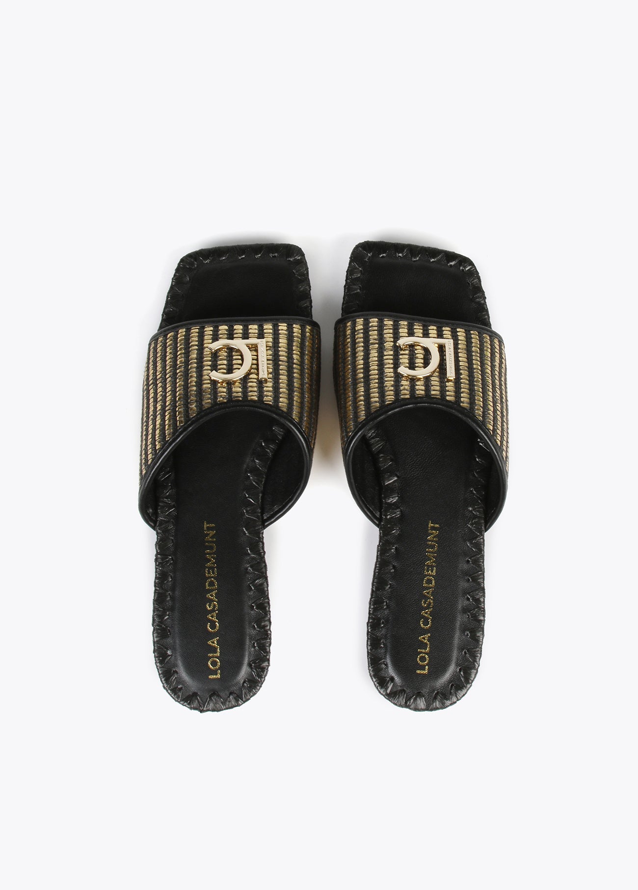 Flat metallic sandals