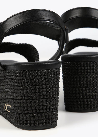 Platform sandals with metal details