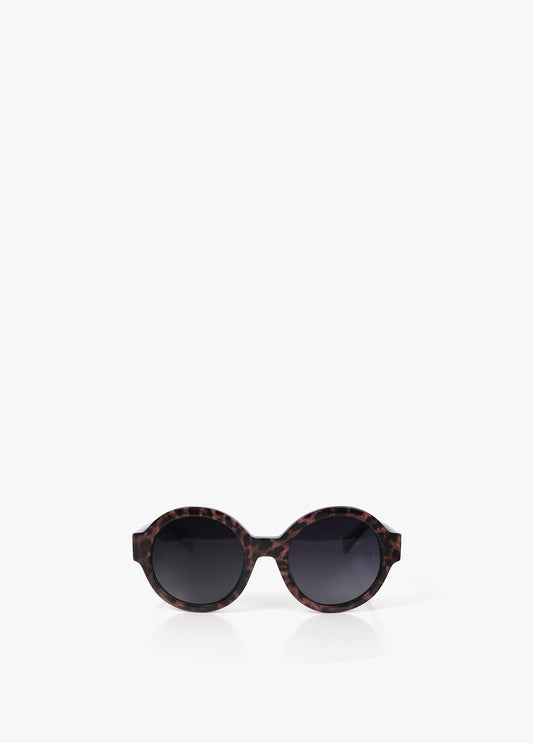 Round shape animal print  made of cellulose acetate