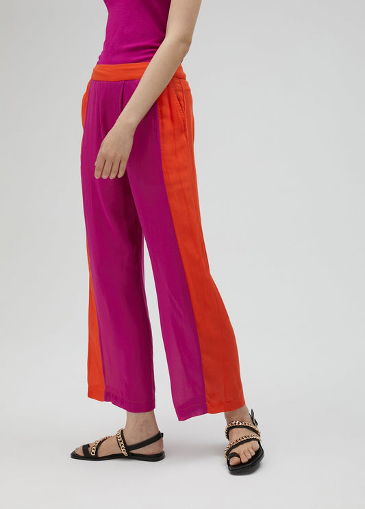 Flowing two-tone trousers