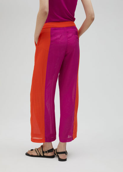 Flowing two-tone trousers