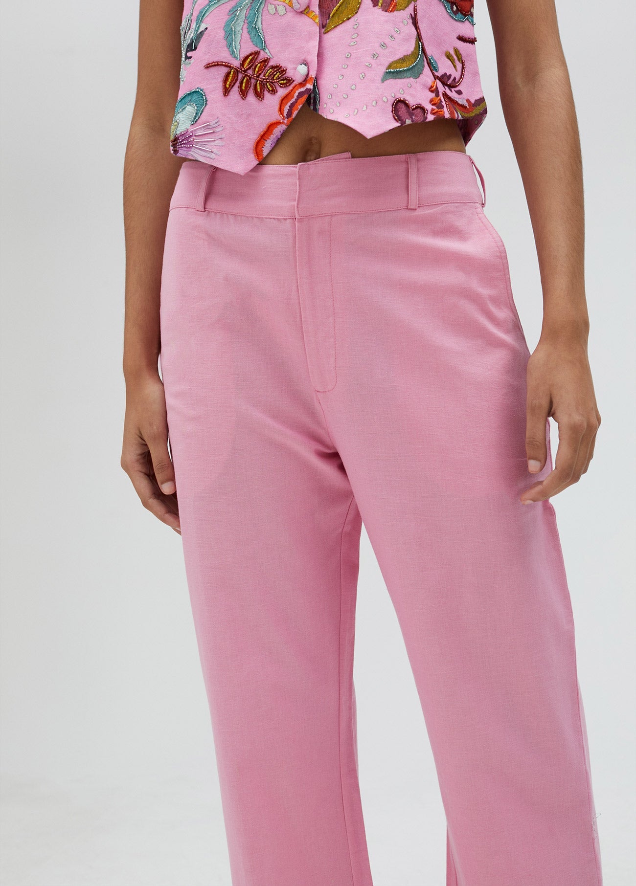 Pink culottes
