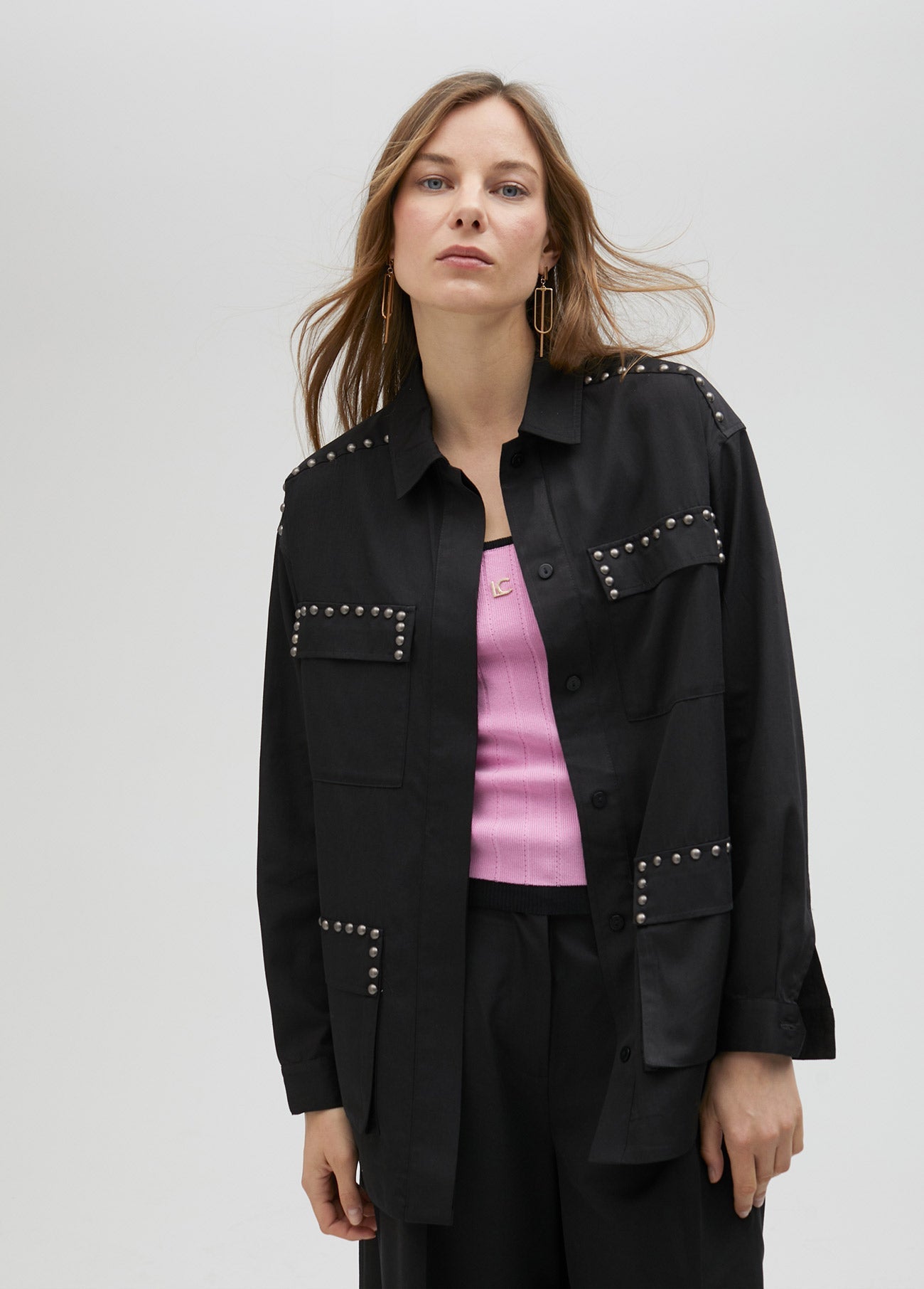 Studded overshirt