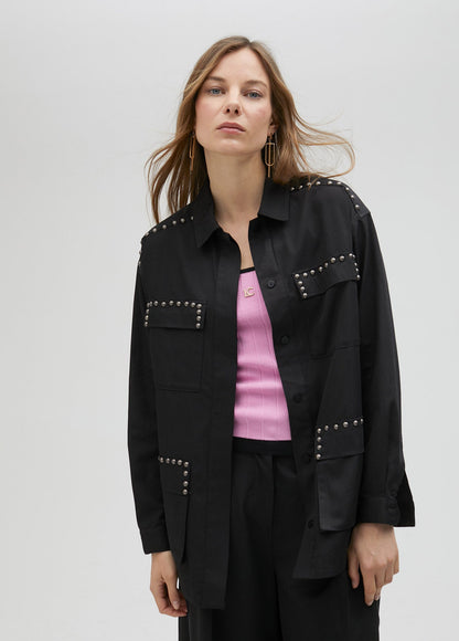Studded overshirt