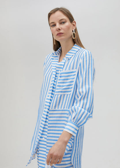Two-way striped shirt
