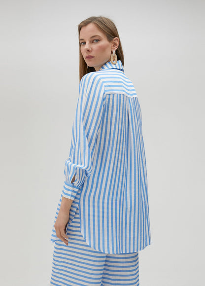 Two-way striped shirt
