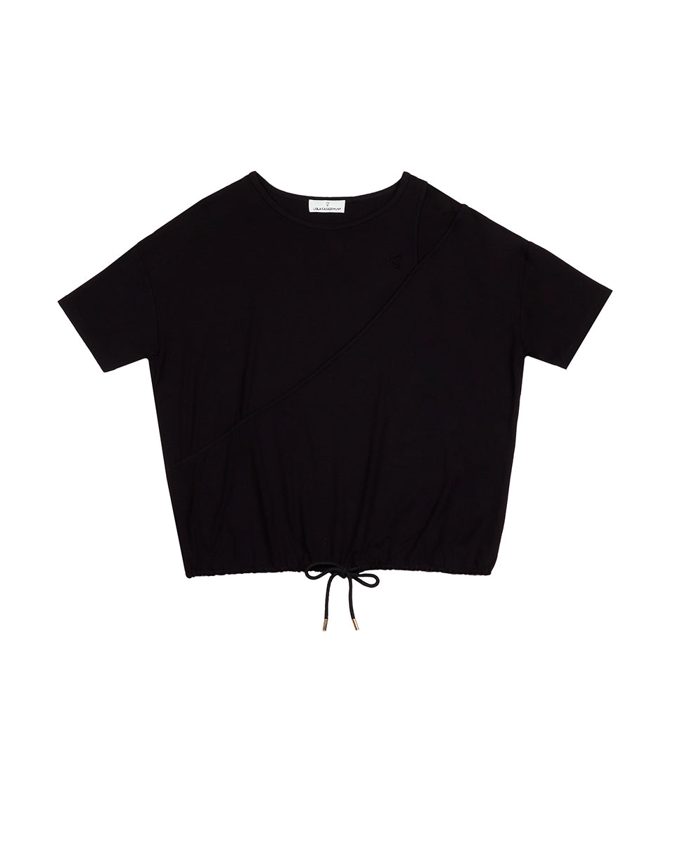 ls2515013-00n-short-sleeved studded t-shirt-black