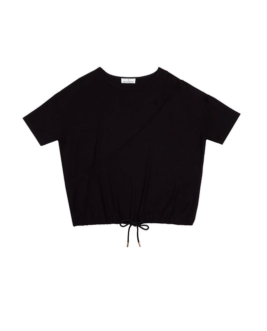 ls2515013-00n-short-sleeved studded t-shirt-black