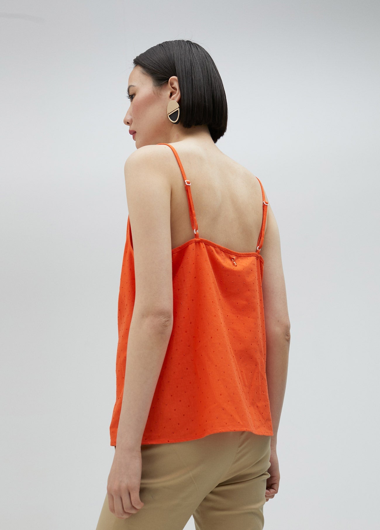 Strappy top with rhinestones