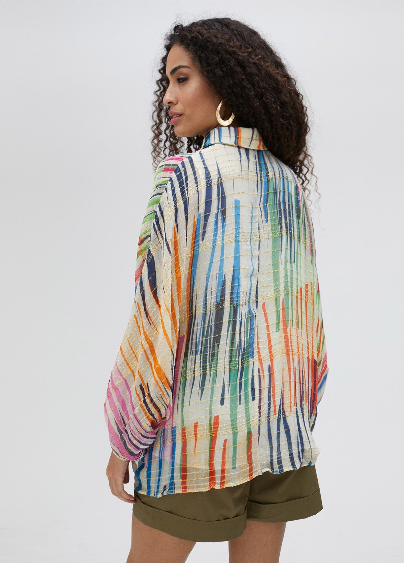 Multicoloured striped shirt