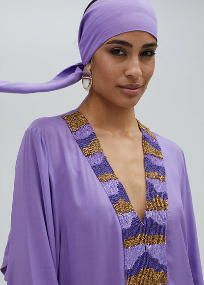 Short dress with rhinestone detail